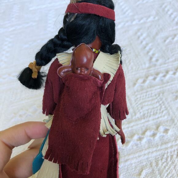 Vintage Carlson Dolls Cree Princess 7" Sleep Eyes With Baby NWT USA 1970s 80s - Picture 9 of 12